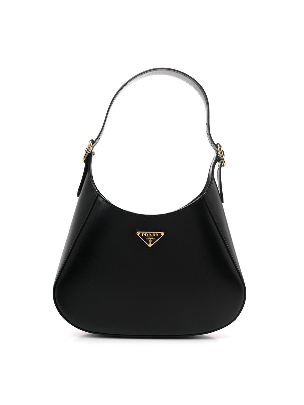 Prada Box Calfskin Shoulder Bag Black #377769P19B